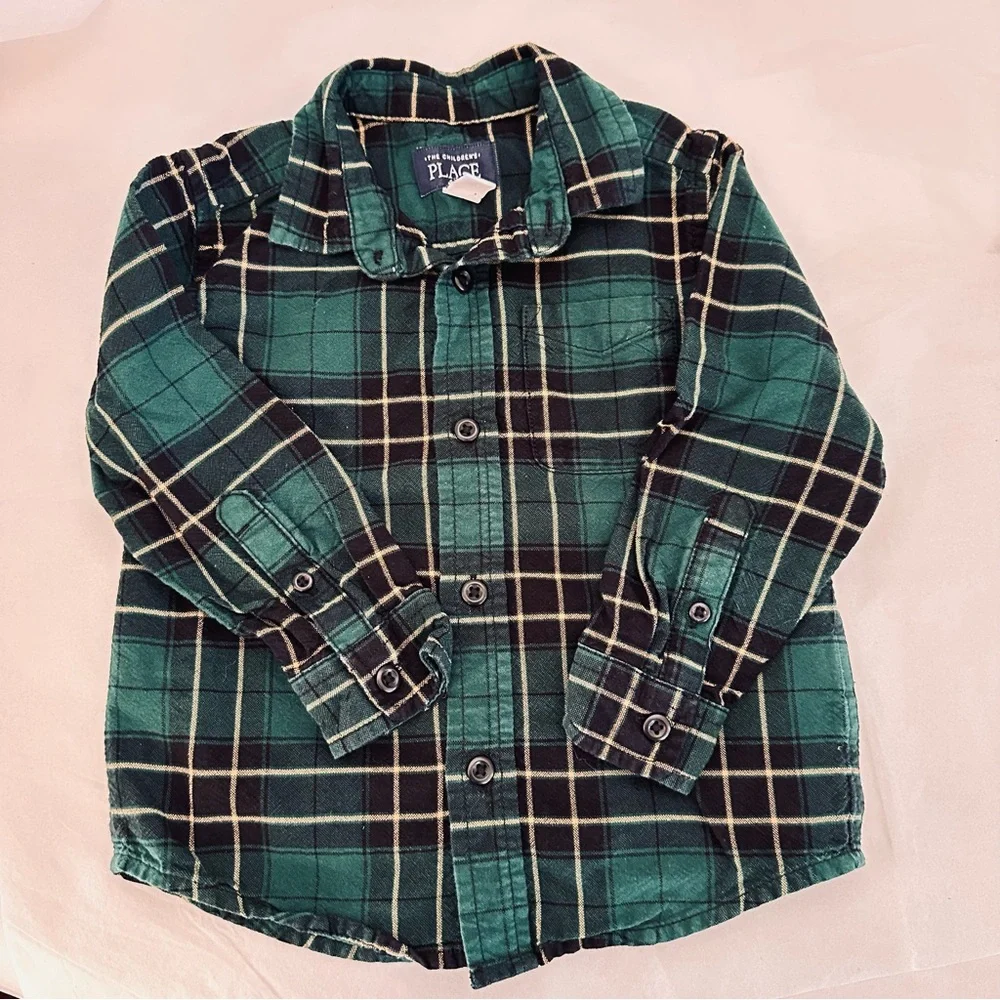 The Children's Place 18-24 mos Plaid Button Down Shirt
